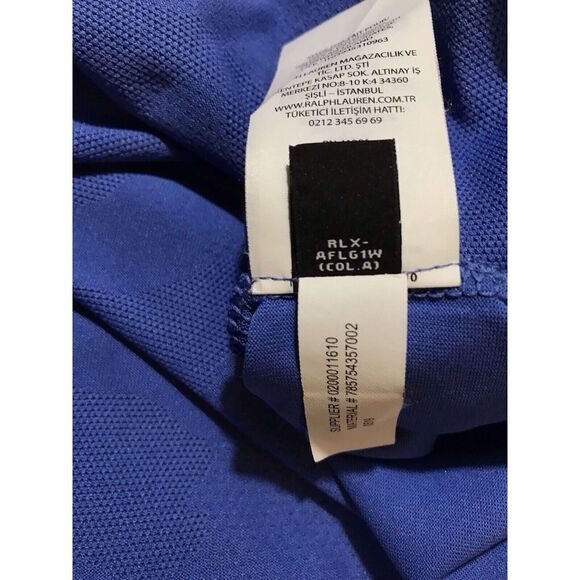 RLX‎ Ralph Lauren Golf Polo Shirt Mens XL Blue Camo Trump National Charlotte - Picture 15 of 15